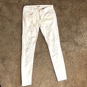 White Sneak Peak Size 3 White Low Rise Jeans